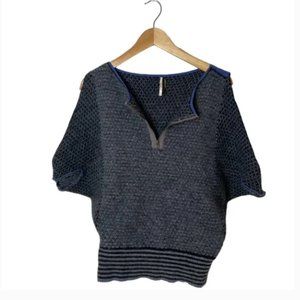 Free People Dolman Sleeve Cold Shoulder Wool Sweater Size S Cozy Chic Layering